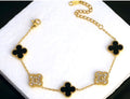 22K Gold Plated Stainless Steel Clover Bracelet